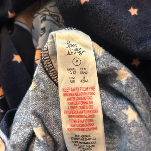 Disney Navy and Orange Dumbo Pajama Set Size S - Picture 9 of 9